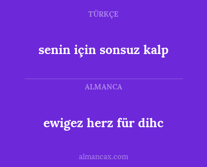 ewigez herz für dihc - senin için sonsuz kalp