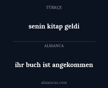 senin kitap geldi - ihr buch ist angekommen