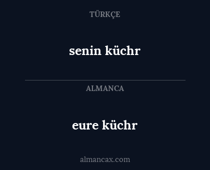 senin küchr - eure küchr