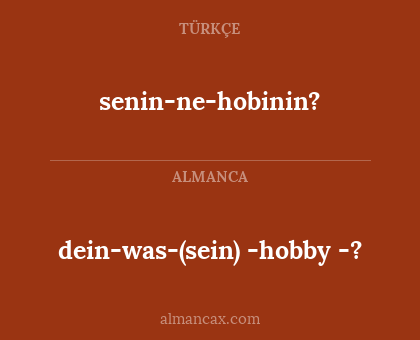 senin-ne-hobinin? - dein-was-(sein) -hobby -?