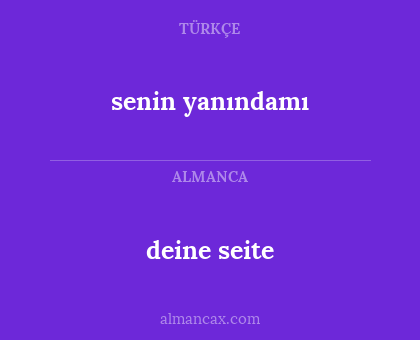 deine seite - senin yanındamı