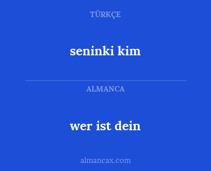 seninki kim - wer ist dein