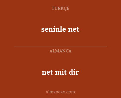 net mit dir - seninle net
