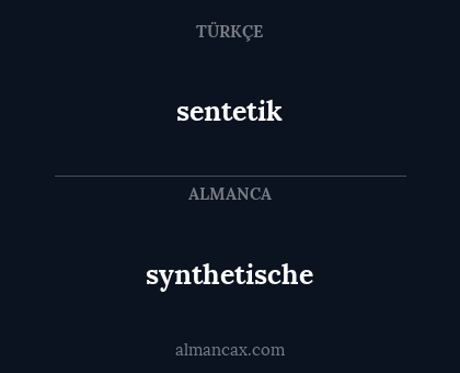 synthetische - sentetik