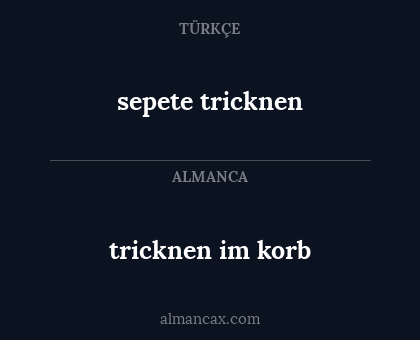 tricknen im korb - sepete tricknen