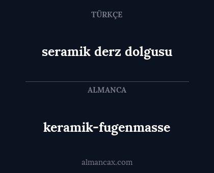 seramik derz dolgusu - keramik-fugenmasse