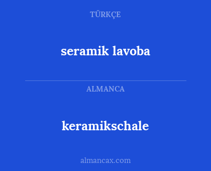 seramik lavoba - keramikschale