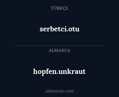 serbetci.otu - hopfen.unkraut