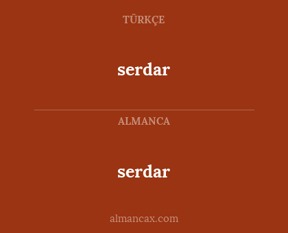 serdar - serdar