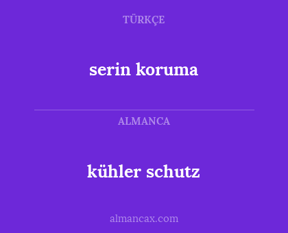 kühler schutz - serin koruma