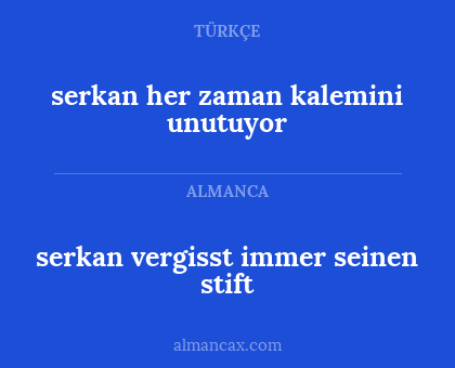 serkan vergisst immer seinen stift - serkan her zaman kalemini unutuyor