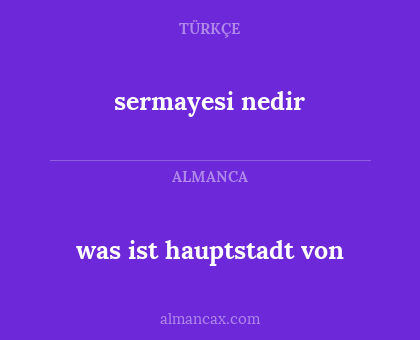 sermayesi nedir - was ist hauptstadt von