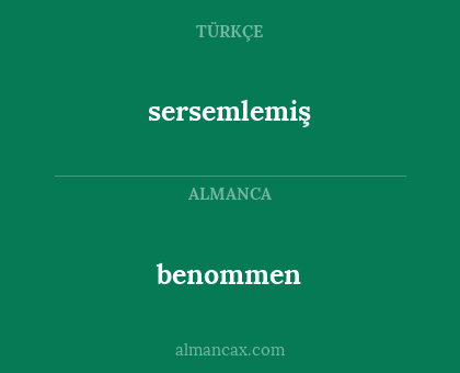 benommen - sersemlemiş