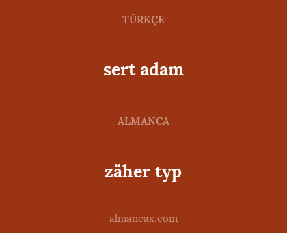 zäher typ - sert adam