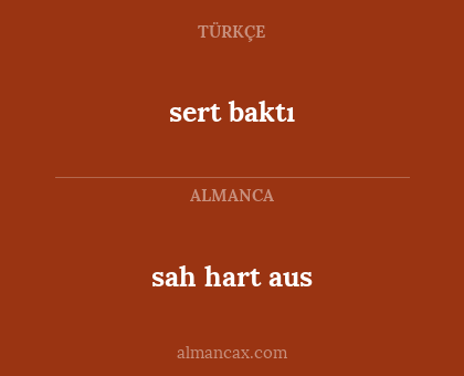 sah hart aus - sert baktı