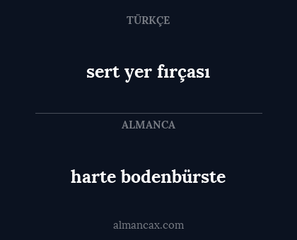 harte bodenbürste - sert yer fırçası
