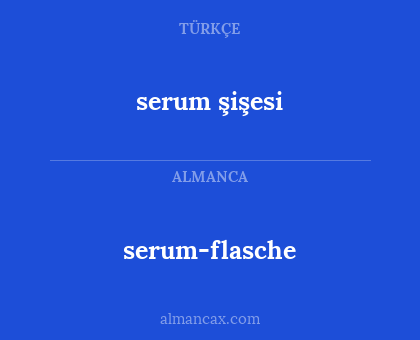 serum şişesi - serum-flasche