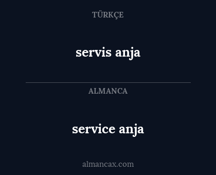 servis anja - service anja