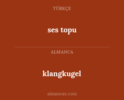klangkugel - ses topu
