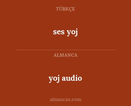 ses yoj - yoj audio