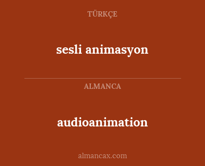 audioanimation - sesli animasyon