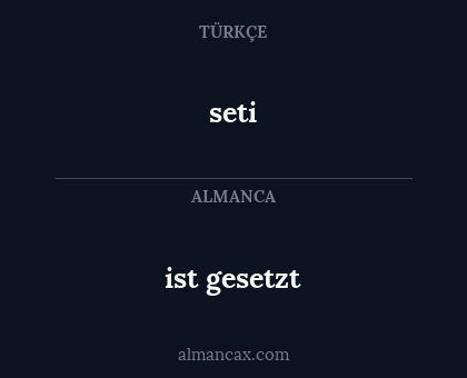 seti - ist gesetzt