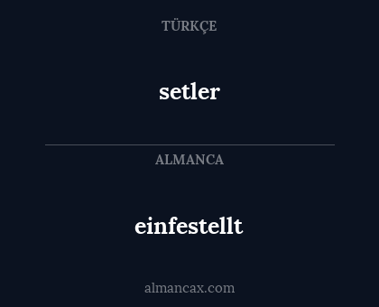 setler - einfestellt