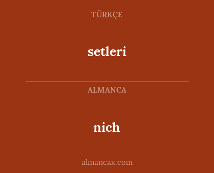setleri - nich