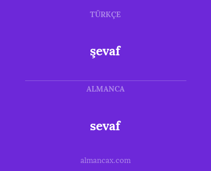 sevaf - şevaf