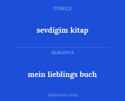 sevdigim kitap - mein lieblings buch