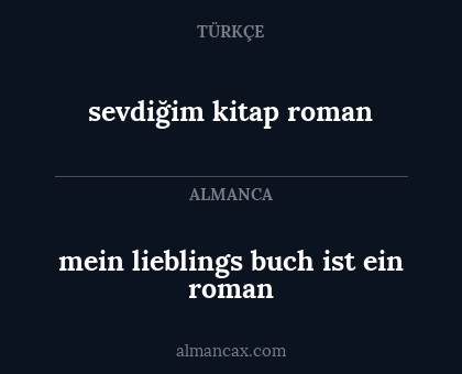 sevdiğim kitap roman - mein lieblings buch ist ein roman