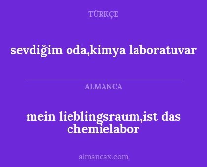 sevdiğim oda,kimya laboratuvar - mein lieblingsraum,ist das chemielabor