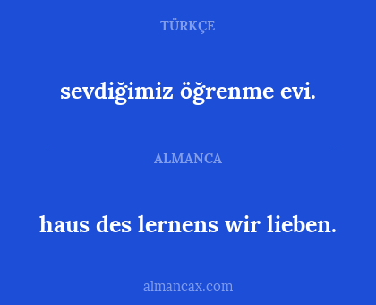 haus des lernens wir lieben. - sevdiğimiz öğrenme evi.