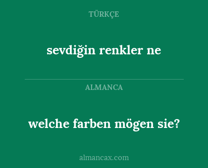 welche farben mögen sie? - sevdiğin renkler ne