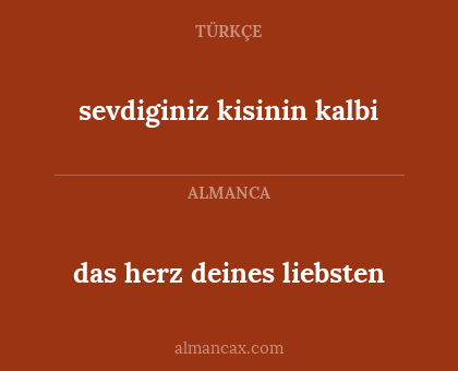 sevdiginiz kisinin kalbi - das herz deines liebsten