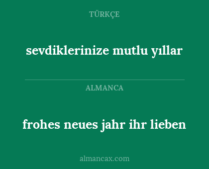 frohes neues jahr ihr lieben - sevdiklerinize mutlu yıllar