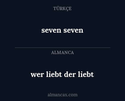 seven seven - wer liebt der liebt
