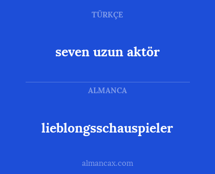 lieblongsschauspieler - seven uzun aktör