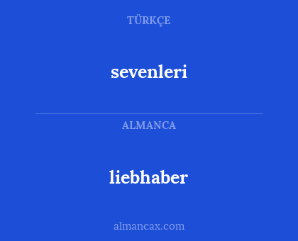 sevenleri - liebhaber