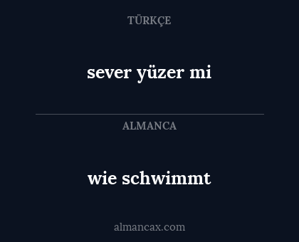 sever yüzer mi - wie schwimmt