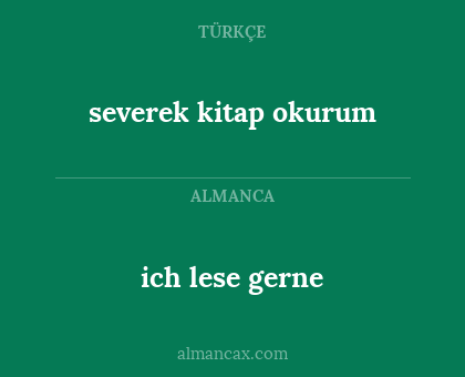 severek kitap okurum - ich lese gerne