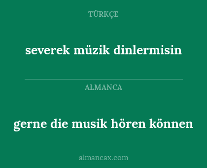 gerne die musik hören können - severek müzik dinlermisin