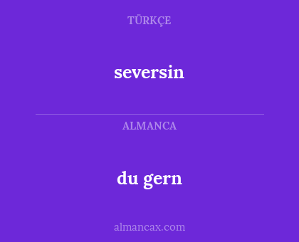 seversin - du gern