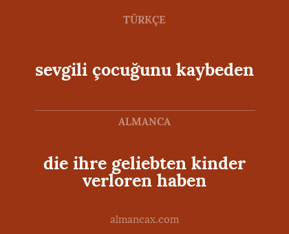 die ihre geliebten kinder verloren haben - sevgili çocuğunu kaybeden