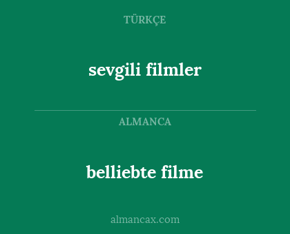 belliebte filme - sevgili filmler