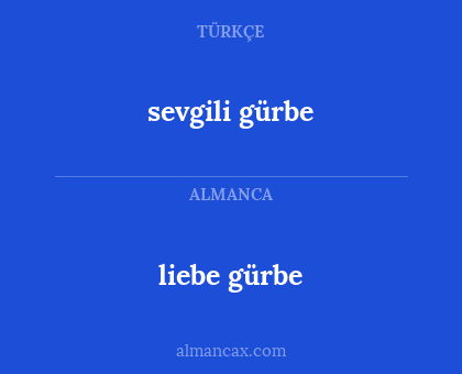 liebe gürbe - sevgili gürbe