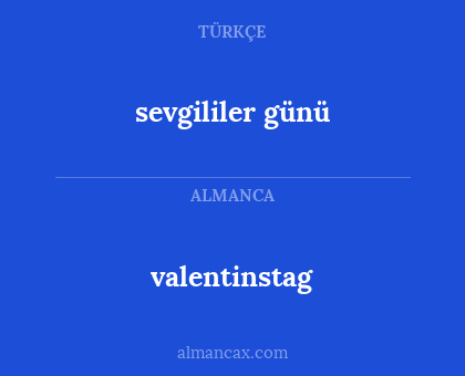 valentinstag - sevgililer günü