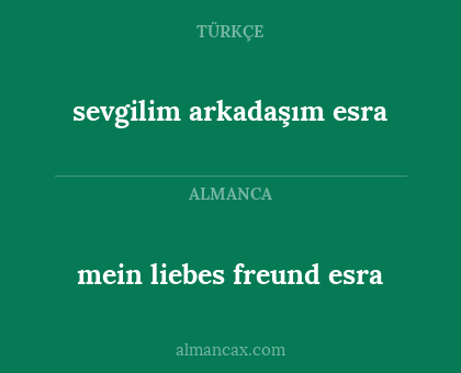 mein liebes freund esra - sevgilim arkadaşım esra