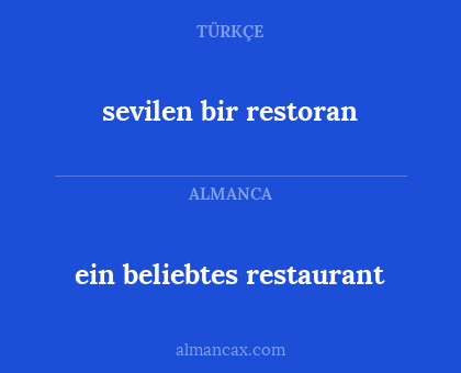 ein beliebtes restaurant - sevilen bir restoran