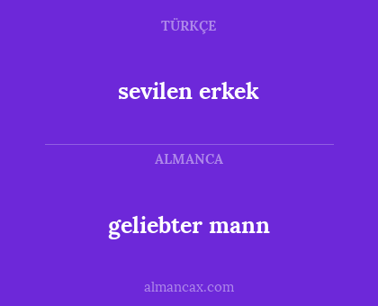 sevilen erkek - geliebter mann